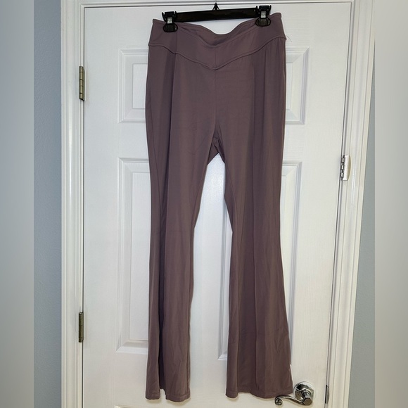 Source Unknown Pants - Cross Over Waist Leggings Women's Size XL Mauve/Purple